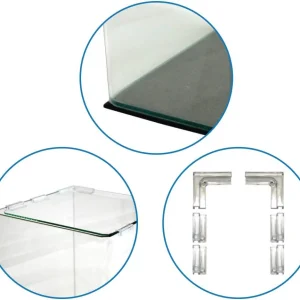 Amtra - Acquario in vetro curvo 40*25*28.5h con coperchio e tappetino