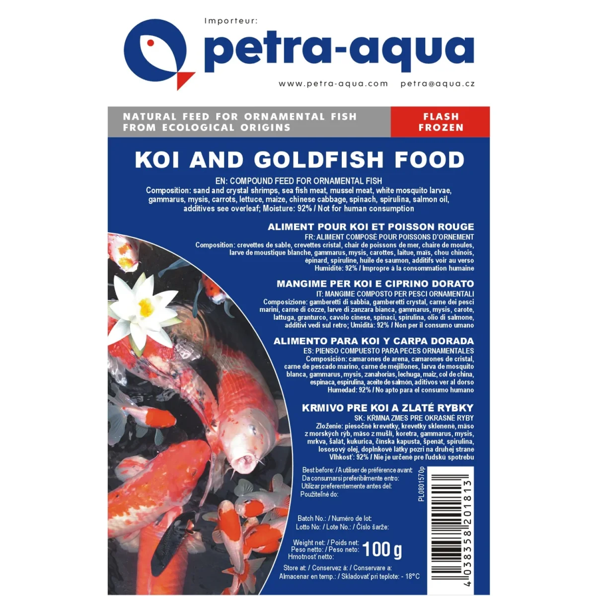 Koi and goldfish – frozen blister 100g. - immagine 2